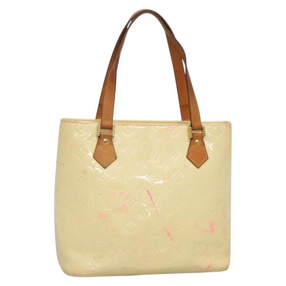 LOUIS VUITTON Monogram Vernis Houston Hand Bag Perle M91342 - Picture 1 of 13